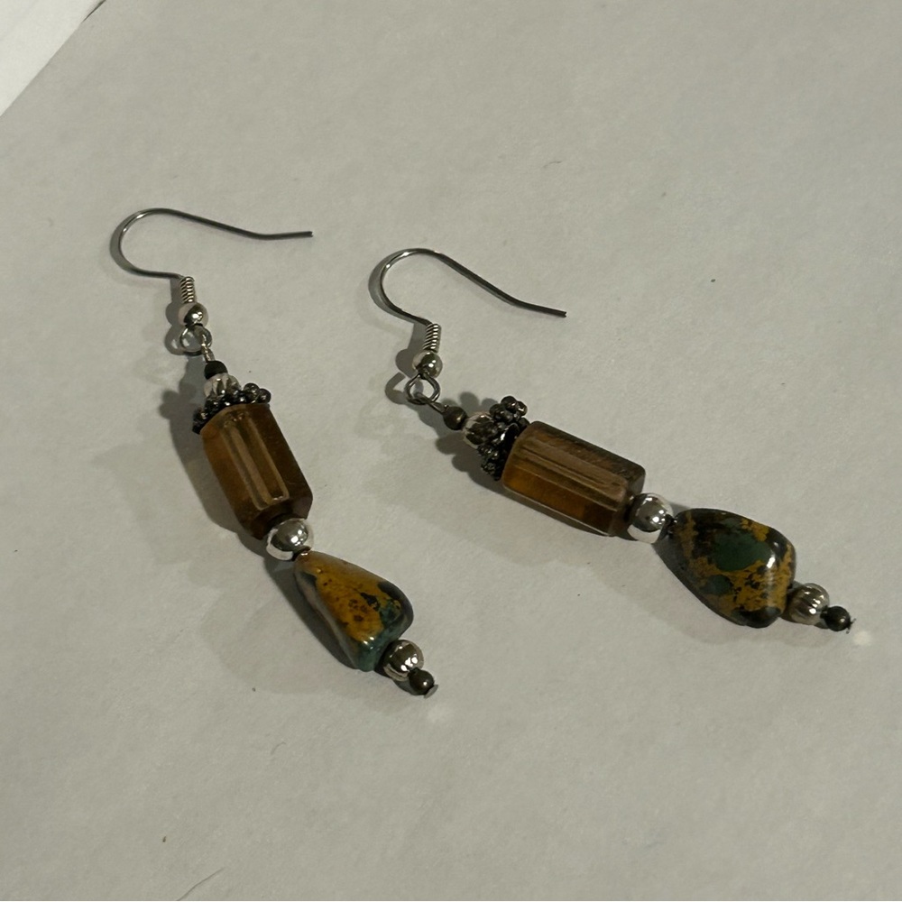 Jasper (green and brown) Dangle Earrings